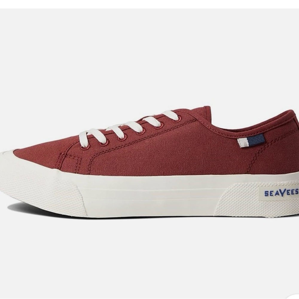 SeaVees Men's Burgundy Canvas Sneakers